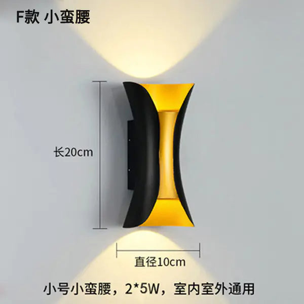 Outdoor Waterproof Double-Head Wall Light Fixture