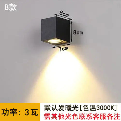 Outdoor Waterproof Double-Head Wall Light Fixture