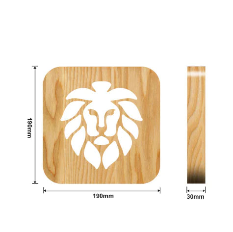LED Wooden Night Light - 3D Dolphin & Cat Paw Design