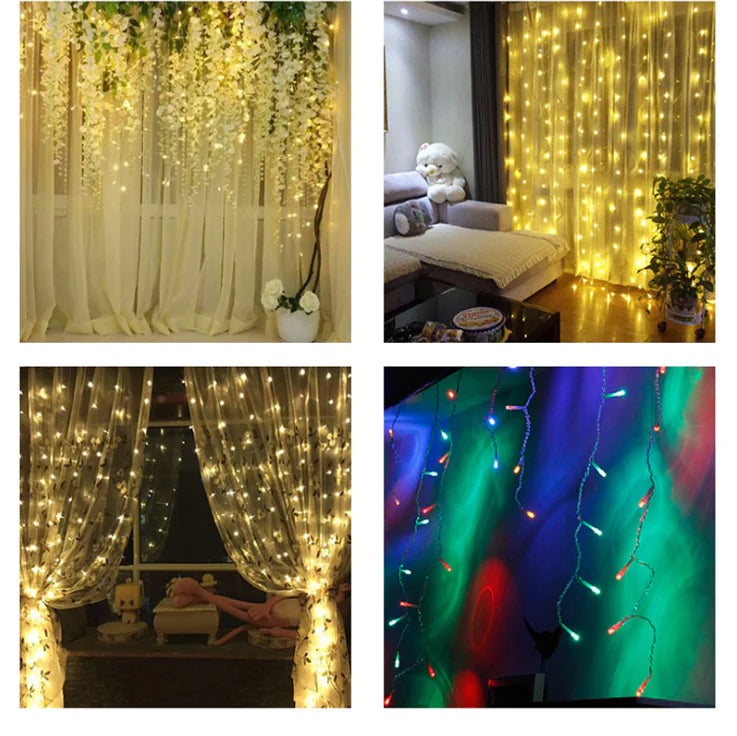 LED Curtain Lights, 3x3m Decorative Lights