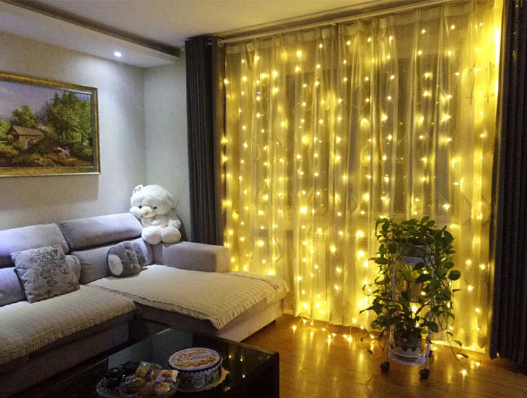 LED Curtain Lights, 3x3m Decorative Lights