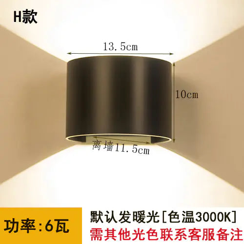 Outdoor Waterproof Double-Head Wall Light Fixture