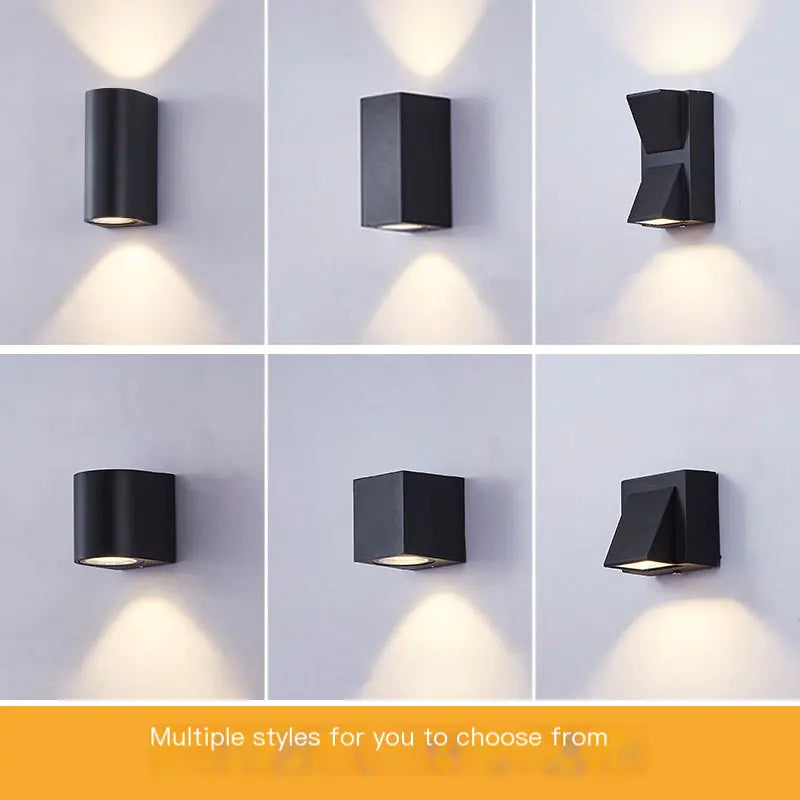 Outdoor Waterproof Double-Head Wall Light Fixture