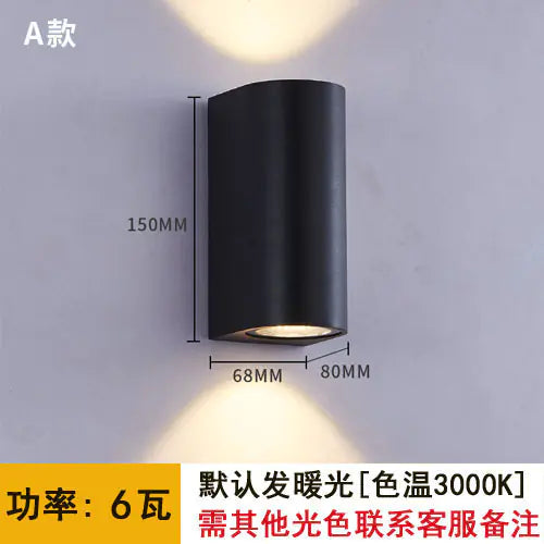 Outdoor Waterproof Double-Head Wall Light Fixture