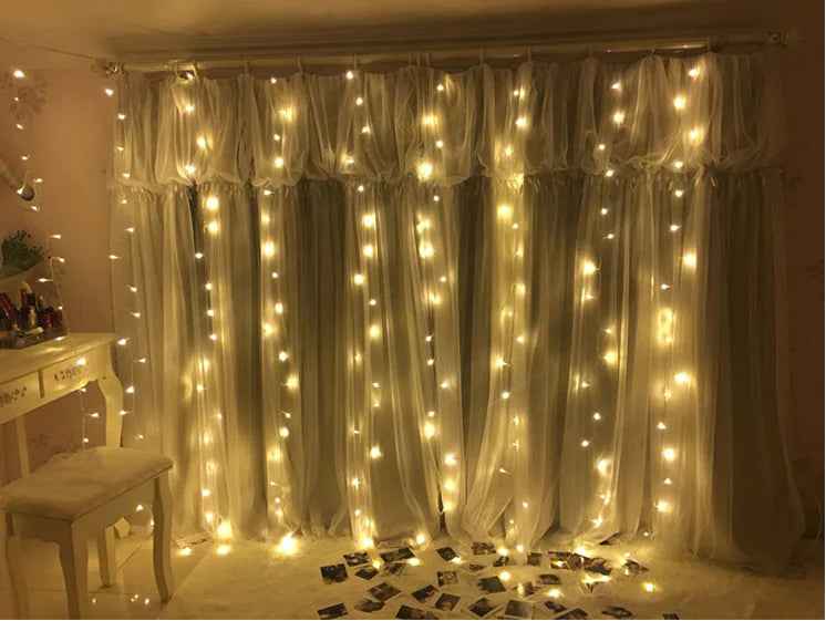 LED Curtain Lights, 3x3m Decorative Lights