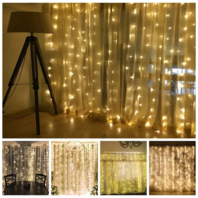 LED Curtain Lights, 3x3m Decorative Lights