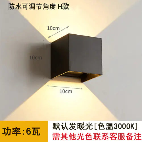 Outdoor Waterproof Double-Head Wall Light Fixture