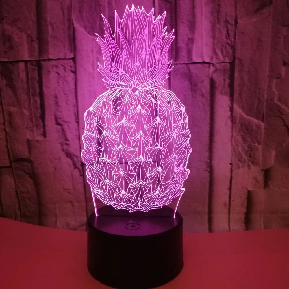 3D Pineapple LED Night Light